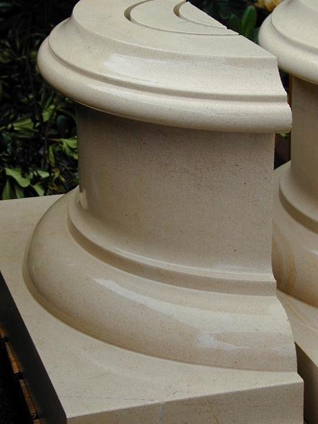 base of column made in our cream limestone