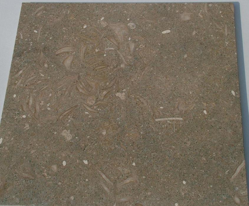 Limestone Fossil Green Extra Forte, honed, very good for exterior & interior