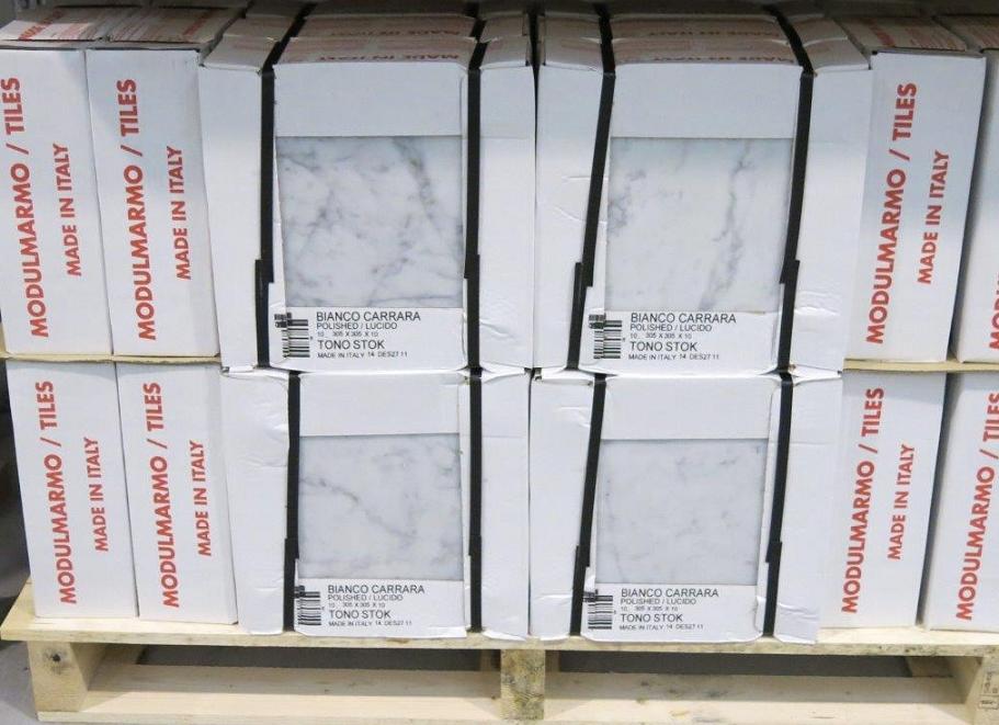Tiles Bianco Carrara stock 12 x 12"