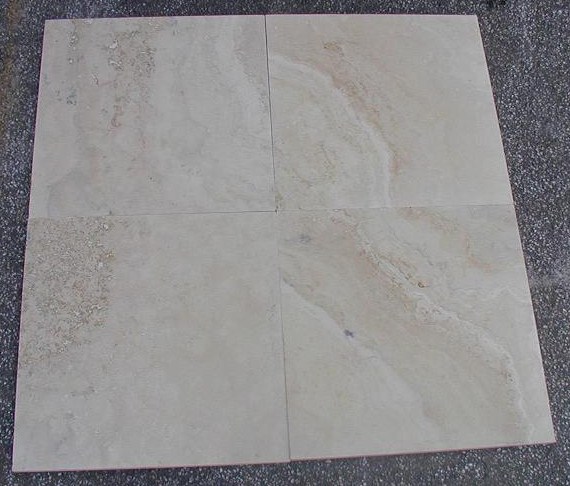 Travertine commercial quality cross cut honed 45 x 45 cm