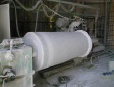 large size solid column made of Carrara White marble